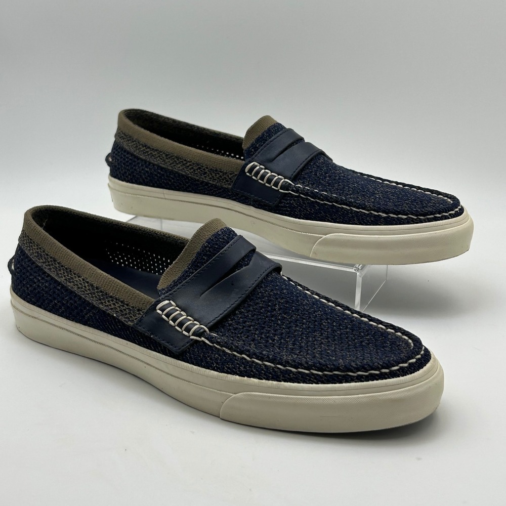 Cole Haan Mens 10.5 Pinch Weekender LX Stitchlite penny loafers Navy Coastal Sho